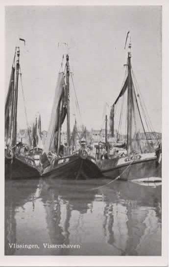 Vlissingen Vissershaven, Verzenden, 1940 tot 1960, Ongelopen, Zeeland