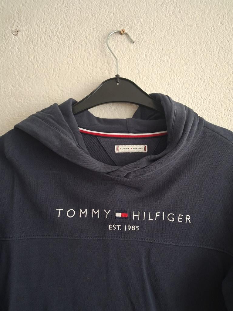 Tommy Hilfiger hoodie jurk - Donkerblauw Maat  M, Kleding | Dames, Maat 38/40 (M), Blauw, Ophalen of Verzenden, Zo goed als nieuw