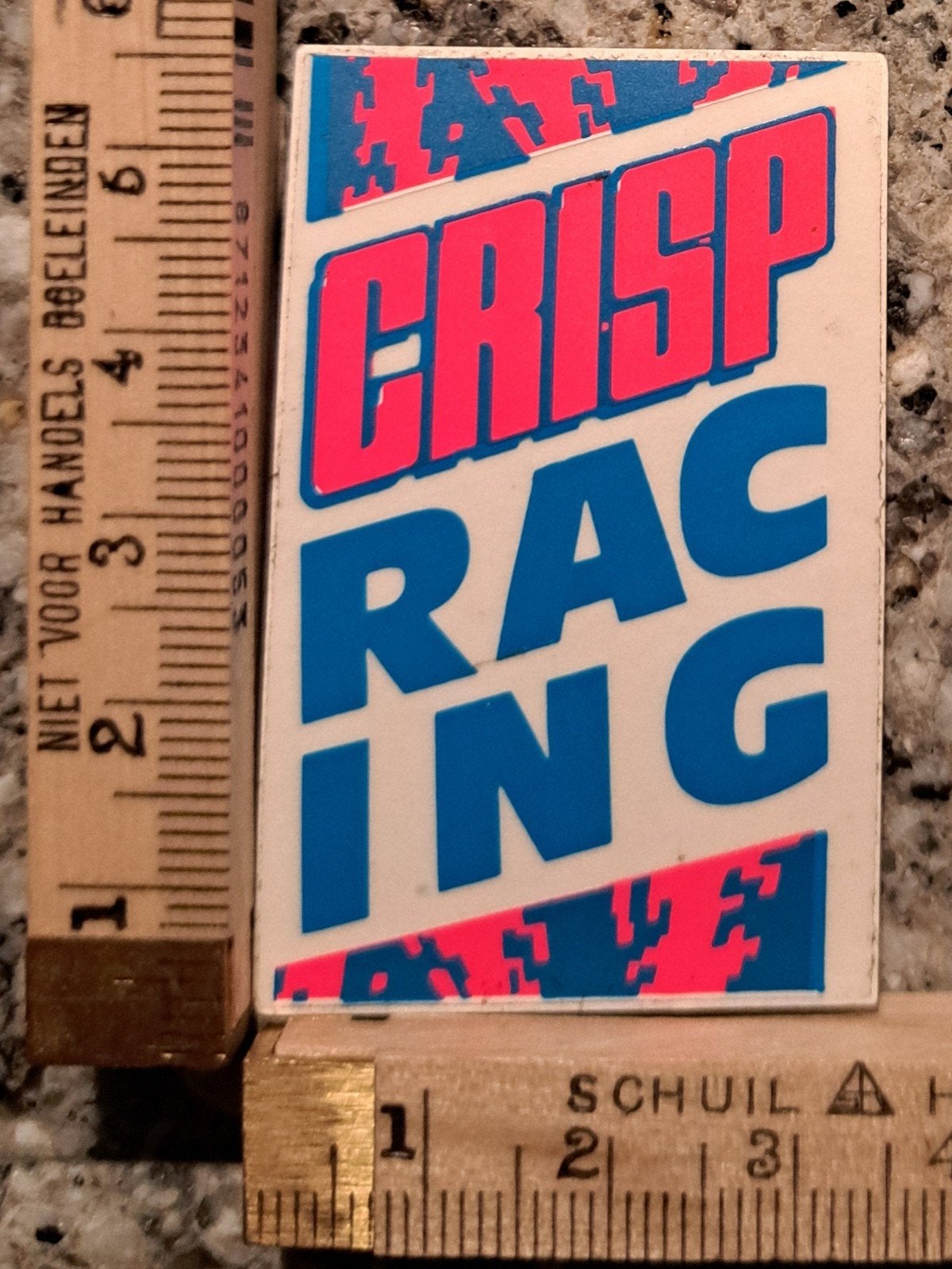 vintage Crisp Bros Racing sticker BMX crossfiets fietscross, Verzamelen, Stickers, Ophalen of Verzenden, Zo goed als nieuw, Merk