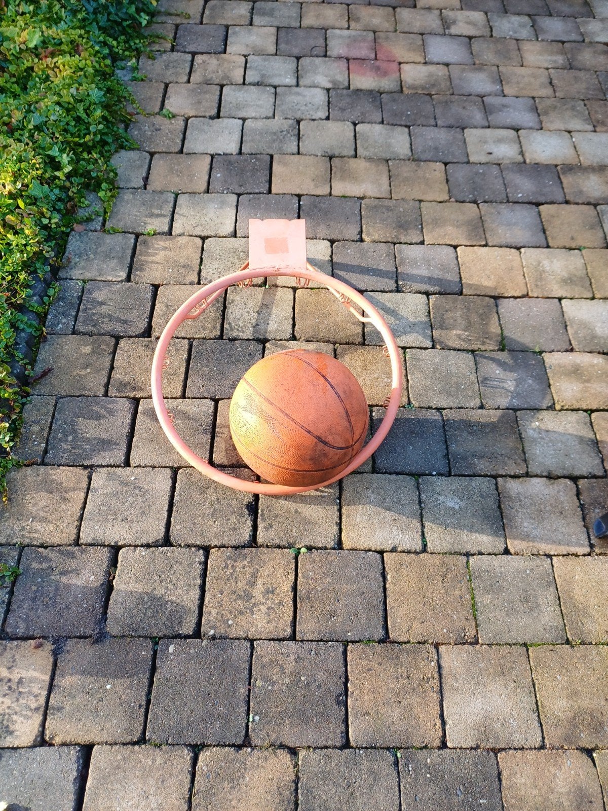 Basketbalring met bal - Gebruikt, Ophalen, Gebruikt, Ring, Bord of Paal
