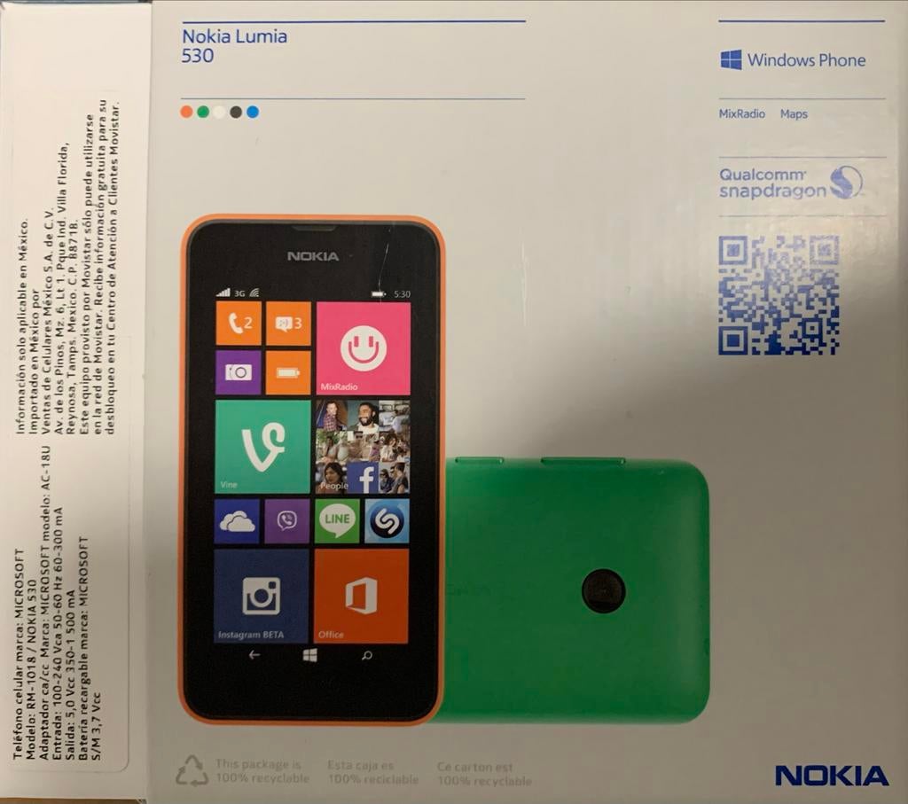 Nokia Lumia 530 Nieuw in Doos Microsoft Smartphone, Telecommunicatie, Mobiele telefoons | Nokia, Overige modellen, Overige kleuren