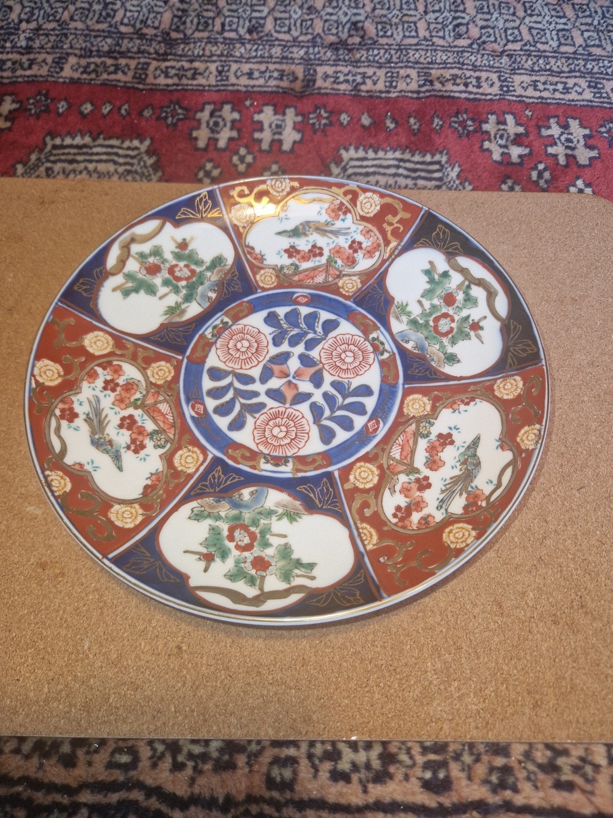 Japans gekleurd Gold Imari porselein wandbord goud verguld, Antiek en Kunst, Antiek | Wandborden en Tegels, Ophalen of Verzenden