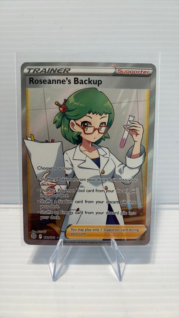 Roseanne's Backup 172/172 Brilliant Stars NM Pokémon Kaart, Ophalen of Verzenden, Zo goed als nieuw, Losse kaart