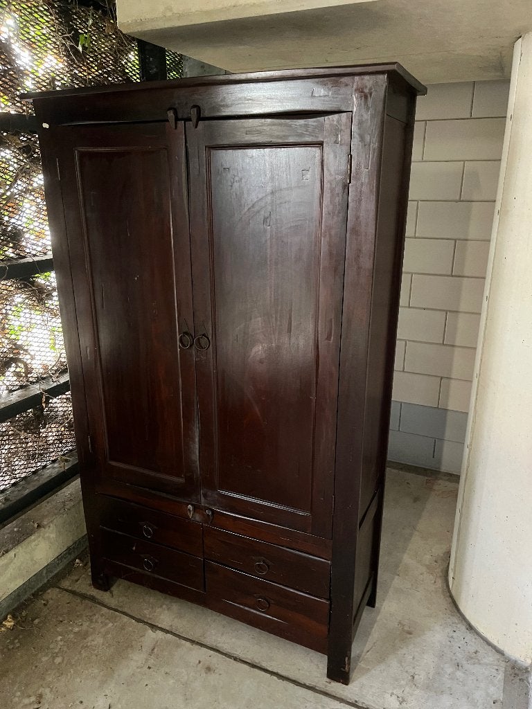 Houten antieke kast bruin, Ophalen
