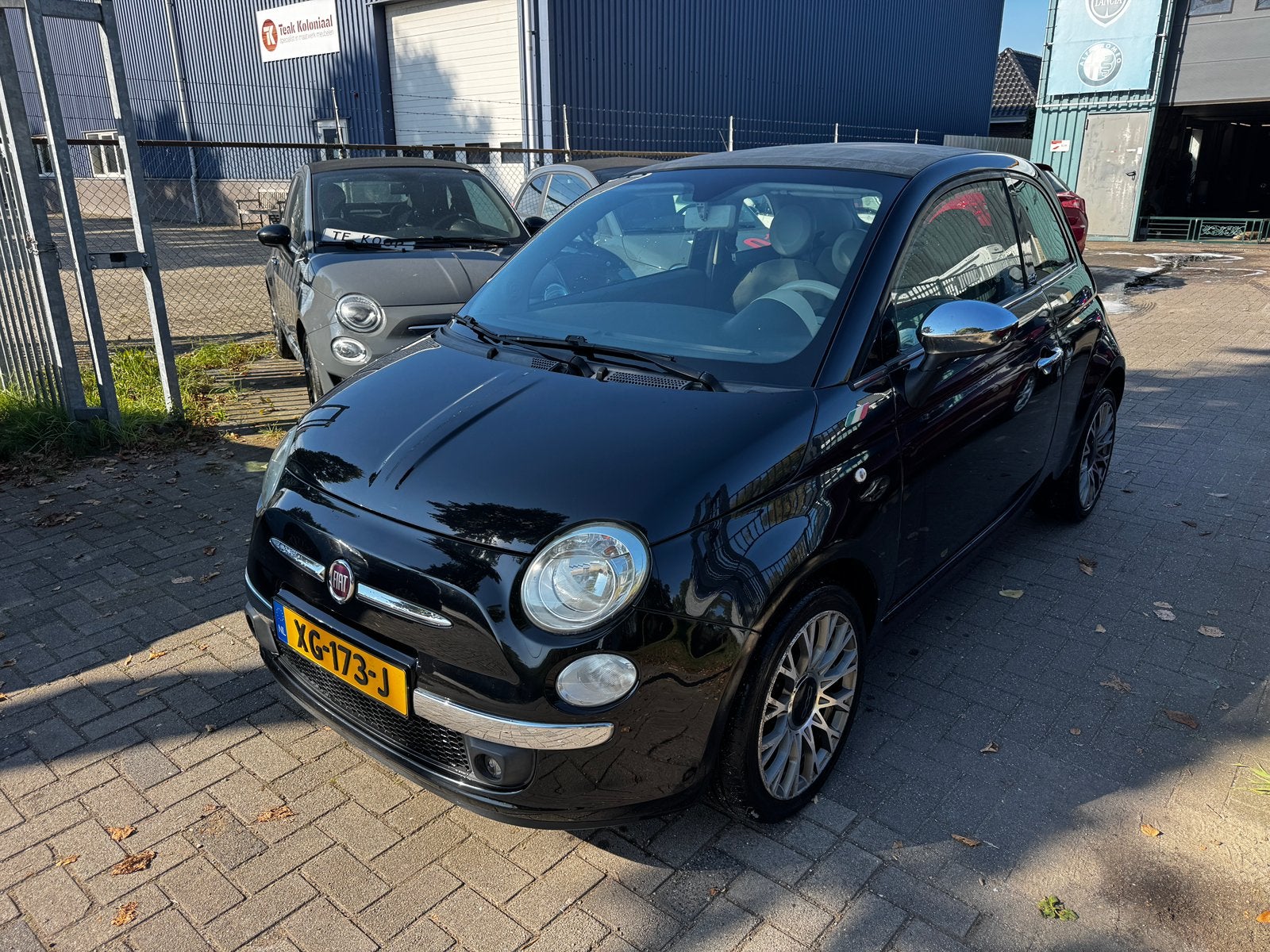 Fiat 500C Cabrio 1.4 16V 100 PK ECU DEFECT, Auto's, Voorwielaandrijving, 4 cilinders, Cabriolet, Zwart