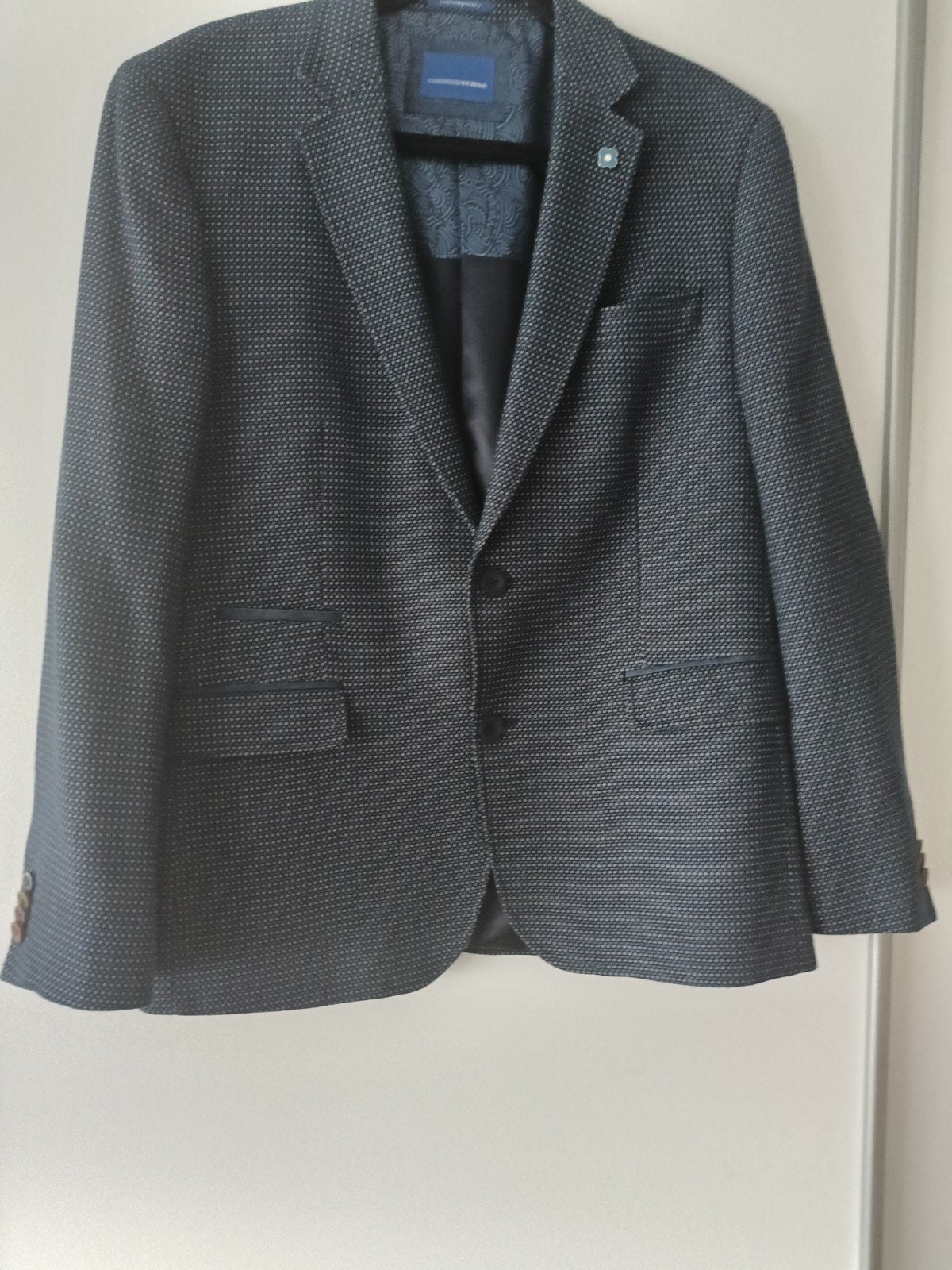 Mooi afgewerkt donkerblauw heren colbert maat 50, Ophalen of Verzenden