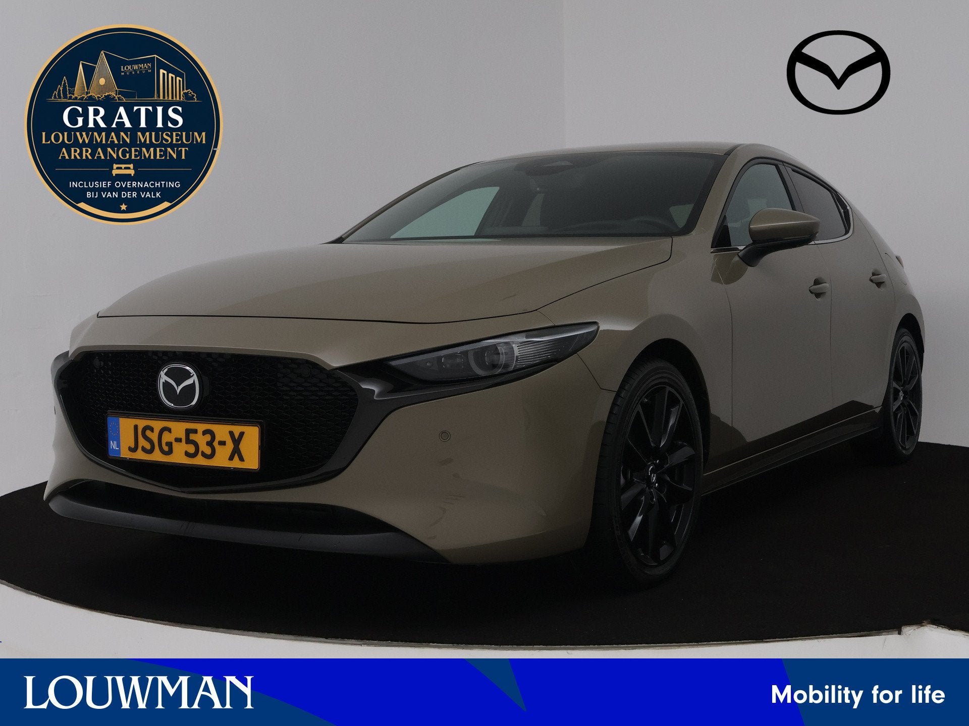 Mazda 3 2.0 e-SkyActiv-X M Hybrid 186 Takumi automaat | BOSE, Auto's, Mazda, Gebruikt, Bedrijf, Automatische klimaatregeling, 1392 kg
