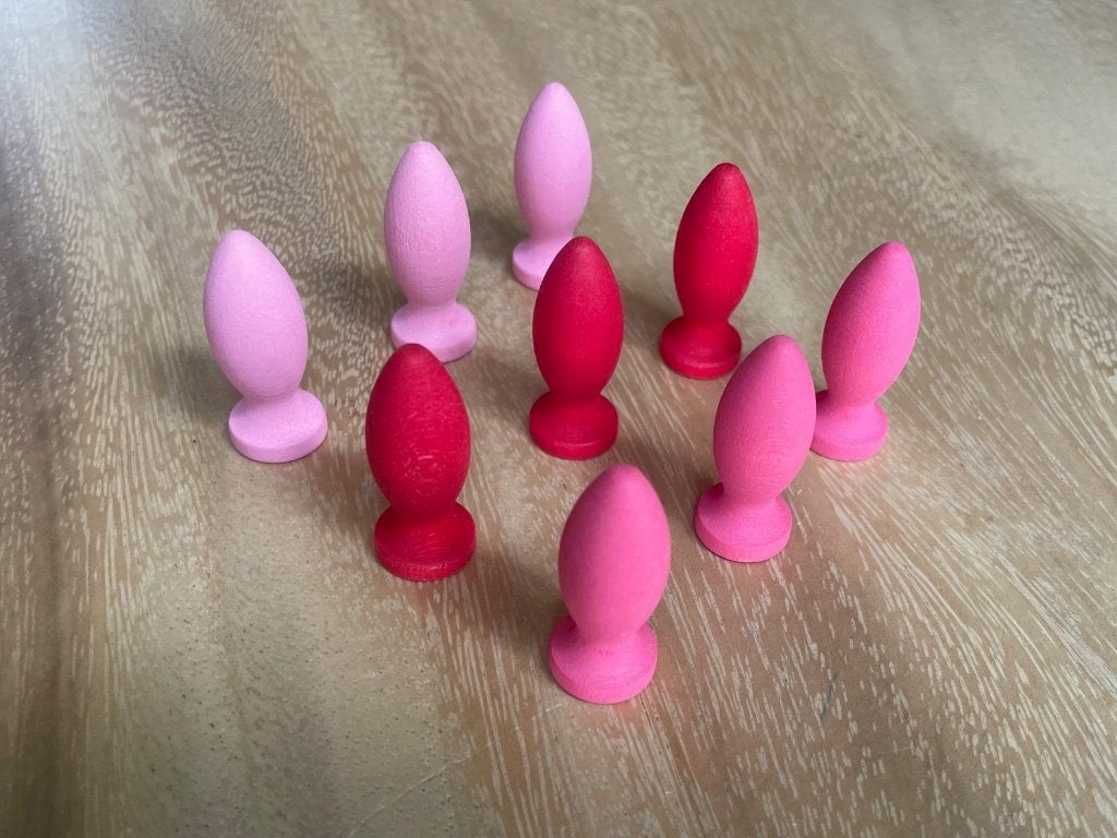 Grapat 9x roze houten blaadjes in 3 tinten, Kinderen en Baby's, Speelgoed | Houten speelgoed, NL, Nieuw, Ophalen of Verzenden