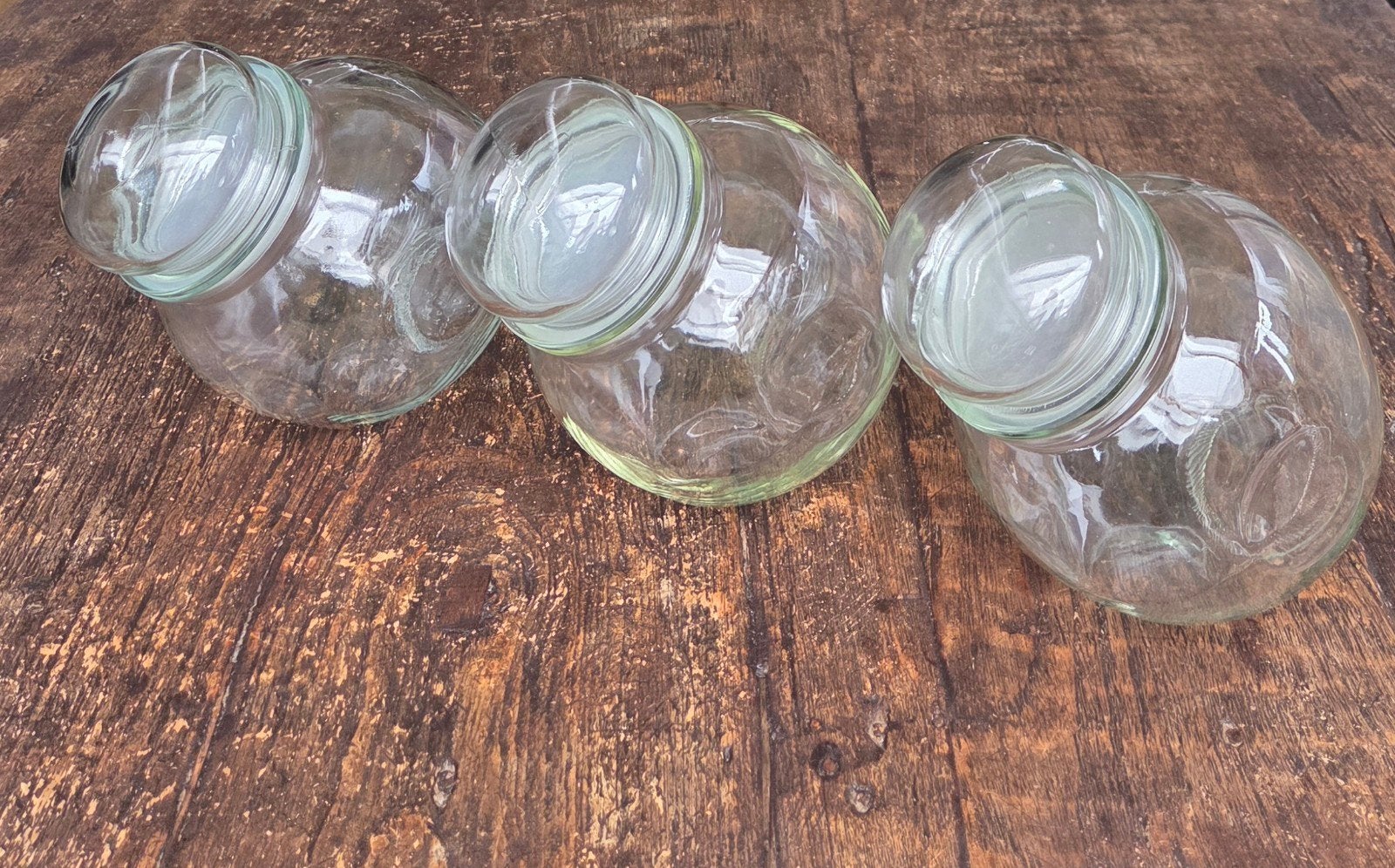 Vintage Belgische glazen voorraadpotten / snoeppotten, Ophalen of Verzenden