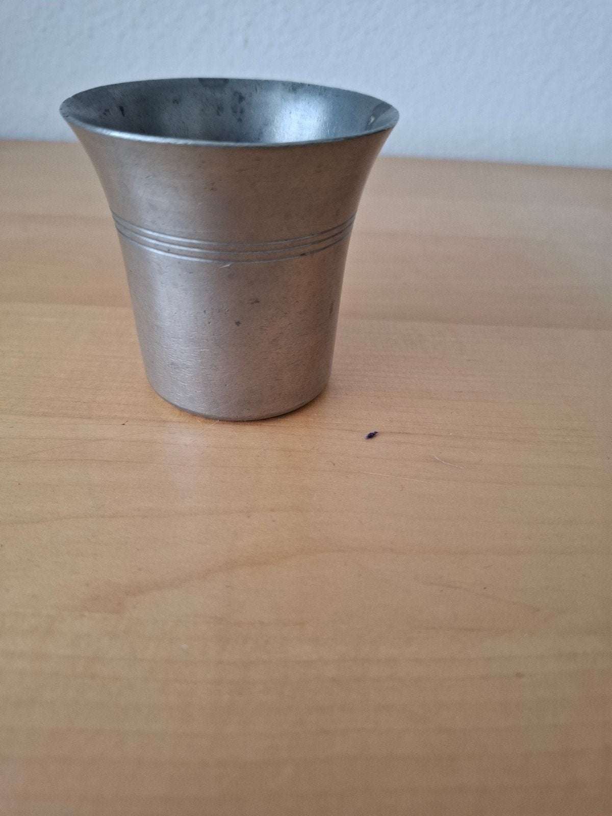 Tinnen lepelvaasje., Ophalen of Verzenden