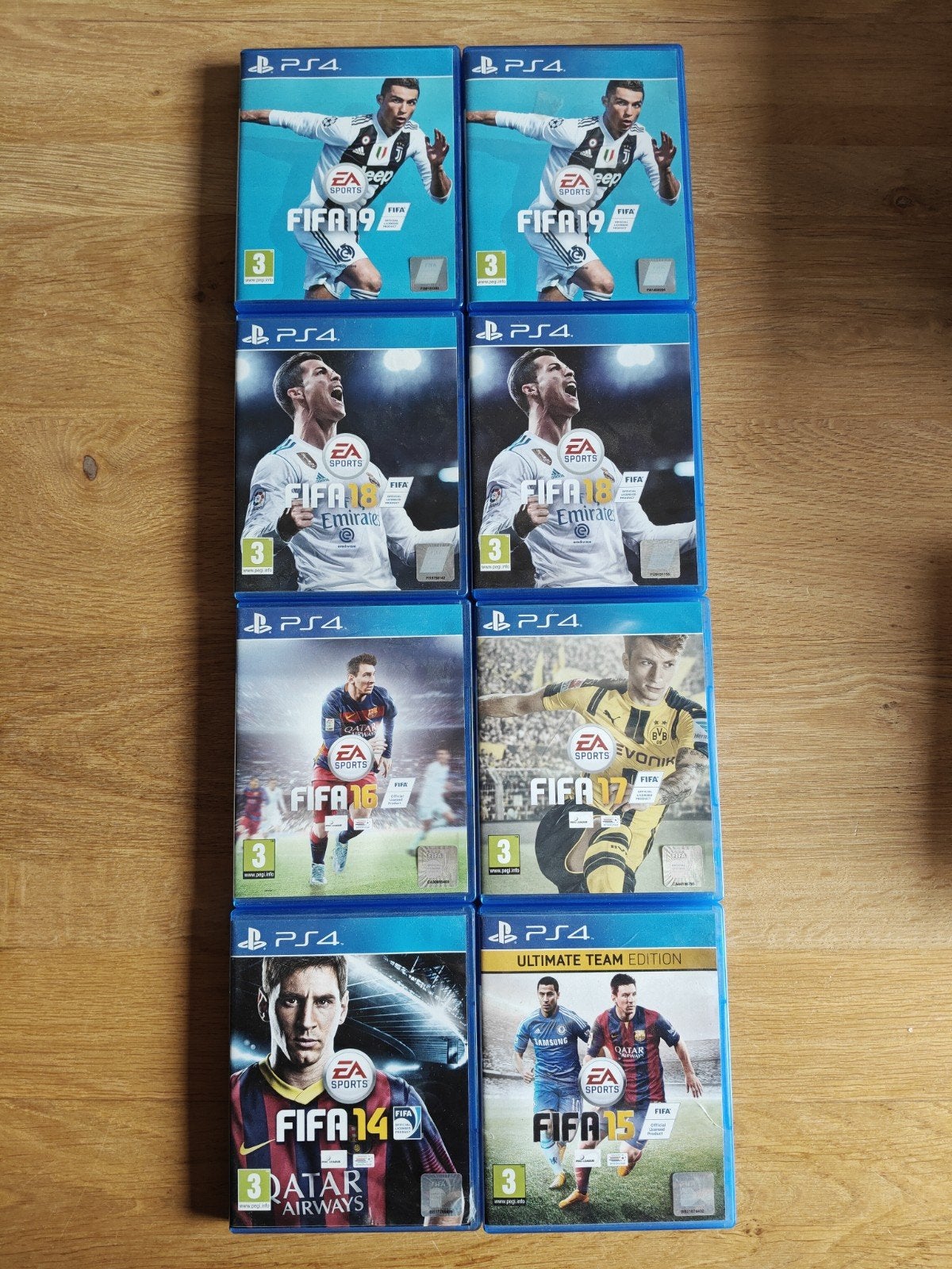 FIFA PS4 Games - Collectie van 8 spellen (FIFA 14 t/m 19), Spelcomputers en Games, Gebruikt, Ophalen of Verzenden, Eén computer