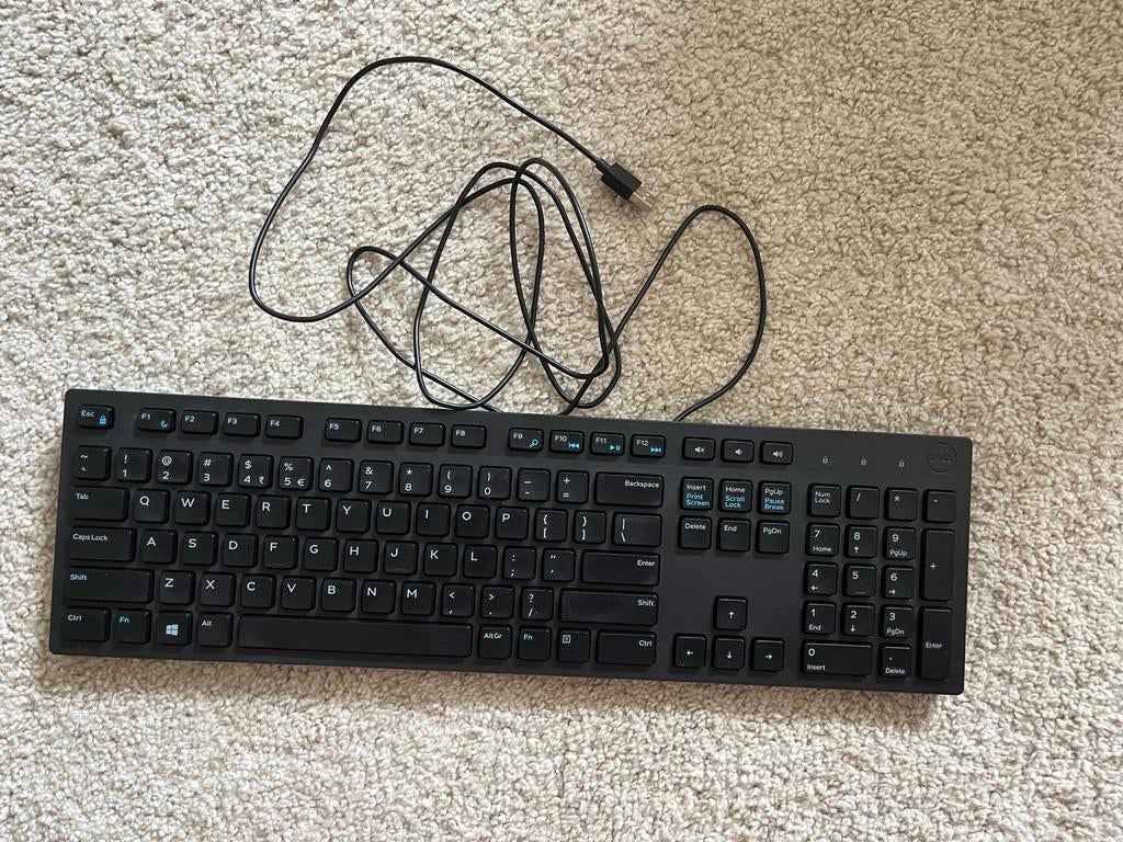 Dell KB216 Bedraad Toetsenbord QWERTY Zwart - Gebruikt, Computers en Software, Toetsenborden, Ophalen of Verzenden, Qwerty, Zo goed als nieuw