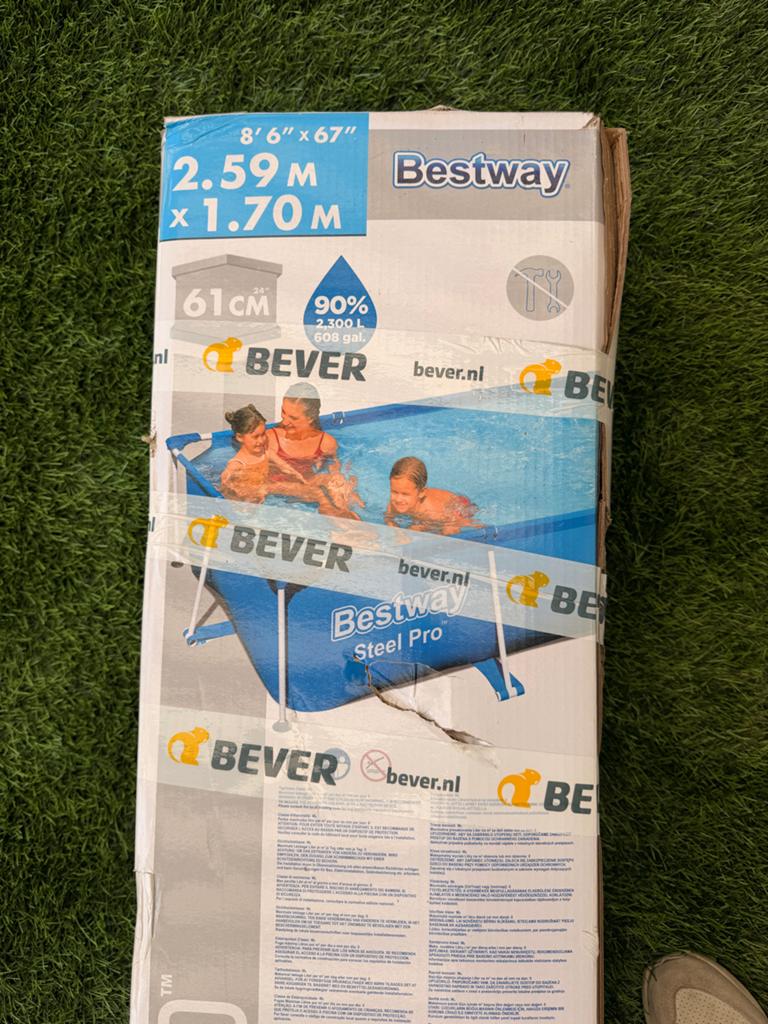 Bestway Steel Pro Opzetzwembad 2.59m x 1.70m, Minder dan 80 cm, Ophalen of Verzenden, Opzetzwembad, 200 tot 400 cm