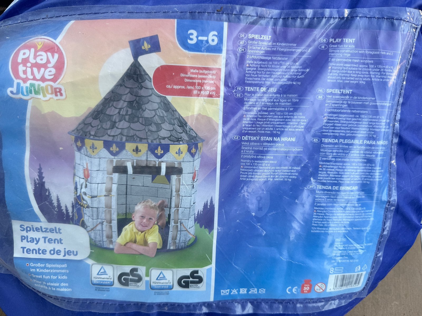 Playtive Junior Speeltent kasteel, kinderen van 3-6 jaar, Kinderen en Baby's, Ophalen of Verzenden, Gebruikt