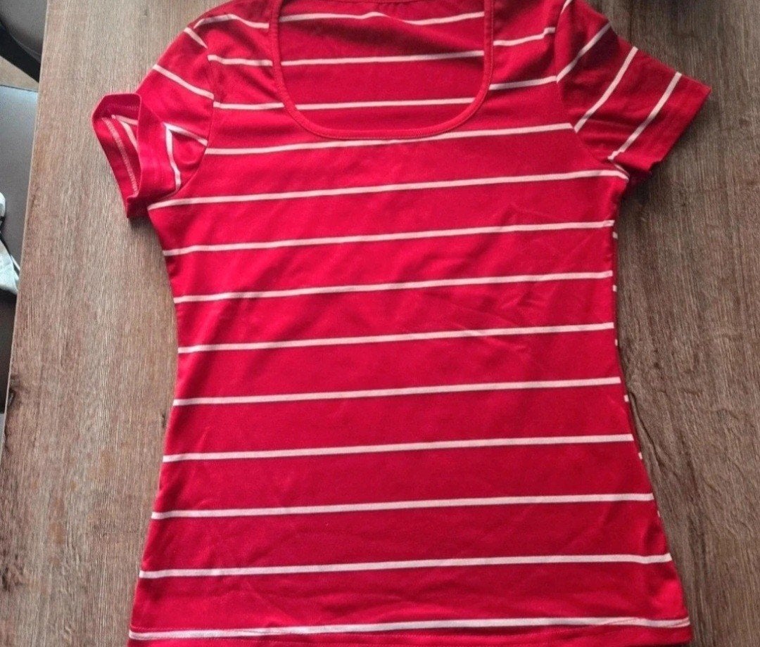 Shein rood gestreept T-shirt maat M, Maat 38/40 (M), Ophalen of Verzenden, Zo goed als nieuw, Korte mouw