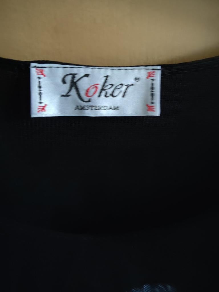 Zwarte Koker Amsterdam Top met Lange Mouwen, Maat 38/40 (M), Zwart, Koker Amsterdam, Ophalen of Verzenden
