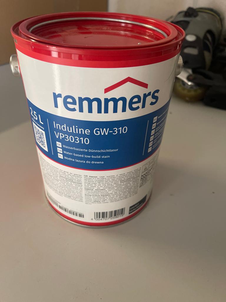 Nieuwe Remmers Induline GW-310 VP30310 Beits 2,5L Zwart, Ophalen, Overige kleuren, Nieuw, Beits