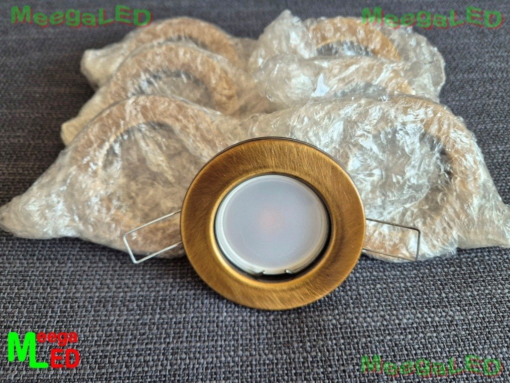 UITVERKOOP: LED inbouwspot GU10 brons 6W WW laatste 7 stuks, Huis en Inrichting, Lampen | Spots, Overige merken, Nieuw, Ophalen of Verzenden