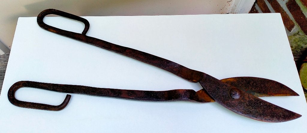 Antieke Hand gesmeed ijzeren Schaar / Glasschaar - 63CM, Ophalen of Verzenden