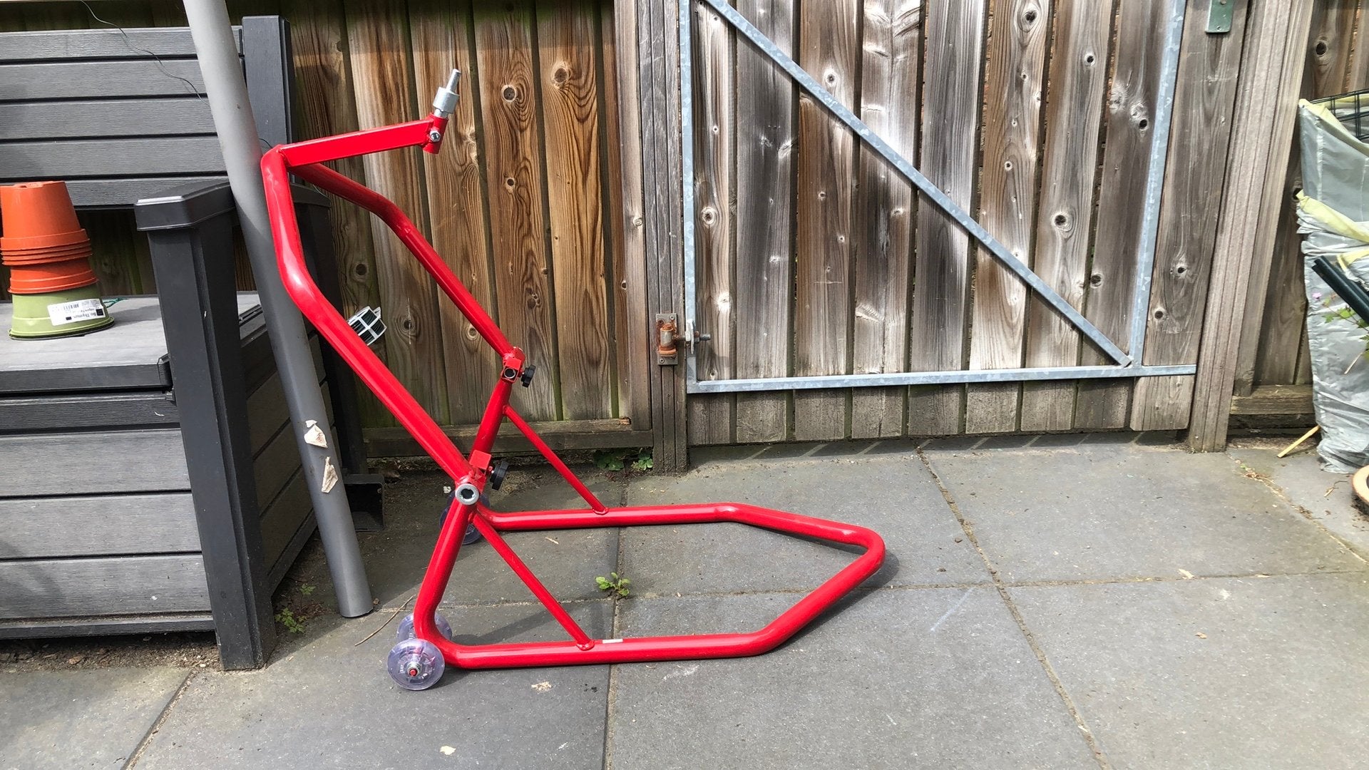 Rode paddockstand Xtreme - Voorwiel, Ophalen of Verzenden, Zo goed als nieuw
