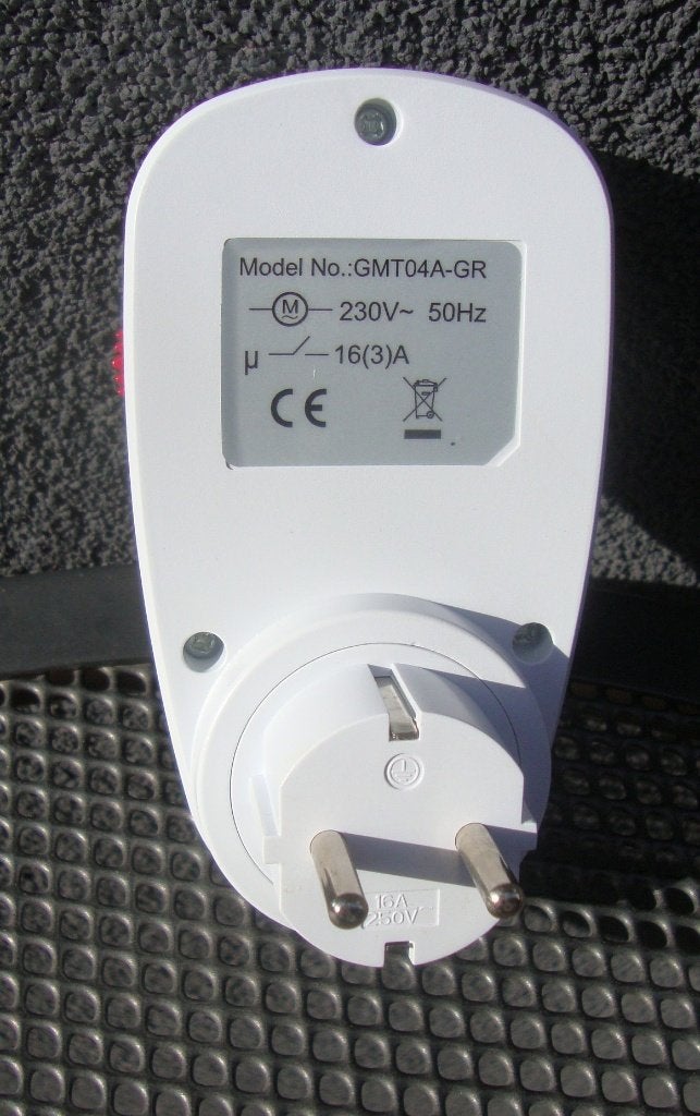 Tijdschakelaar met stopcontact - Model GMT04A-GR - nieuw, Ophalen of Verzenden, Zo goed als nieuw, Overige merken, Overige typen