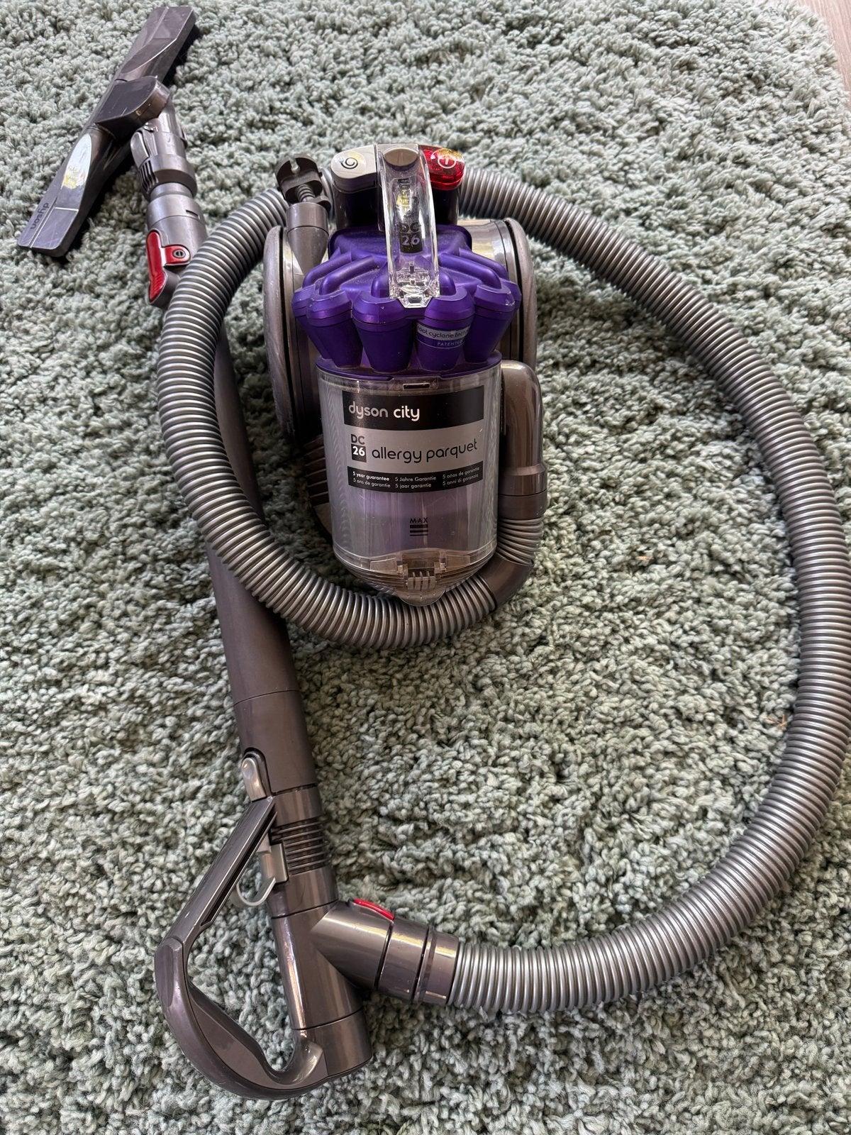 Dyson City DC26 Allergy Parquet Stofzuiger zgan, Gebruikt, Ophalen of Verzenden, Dyson, Minder dan 1200 watt