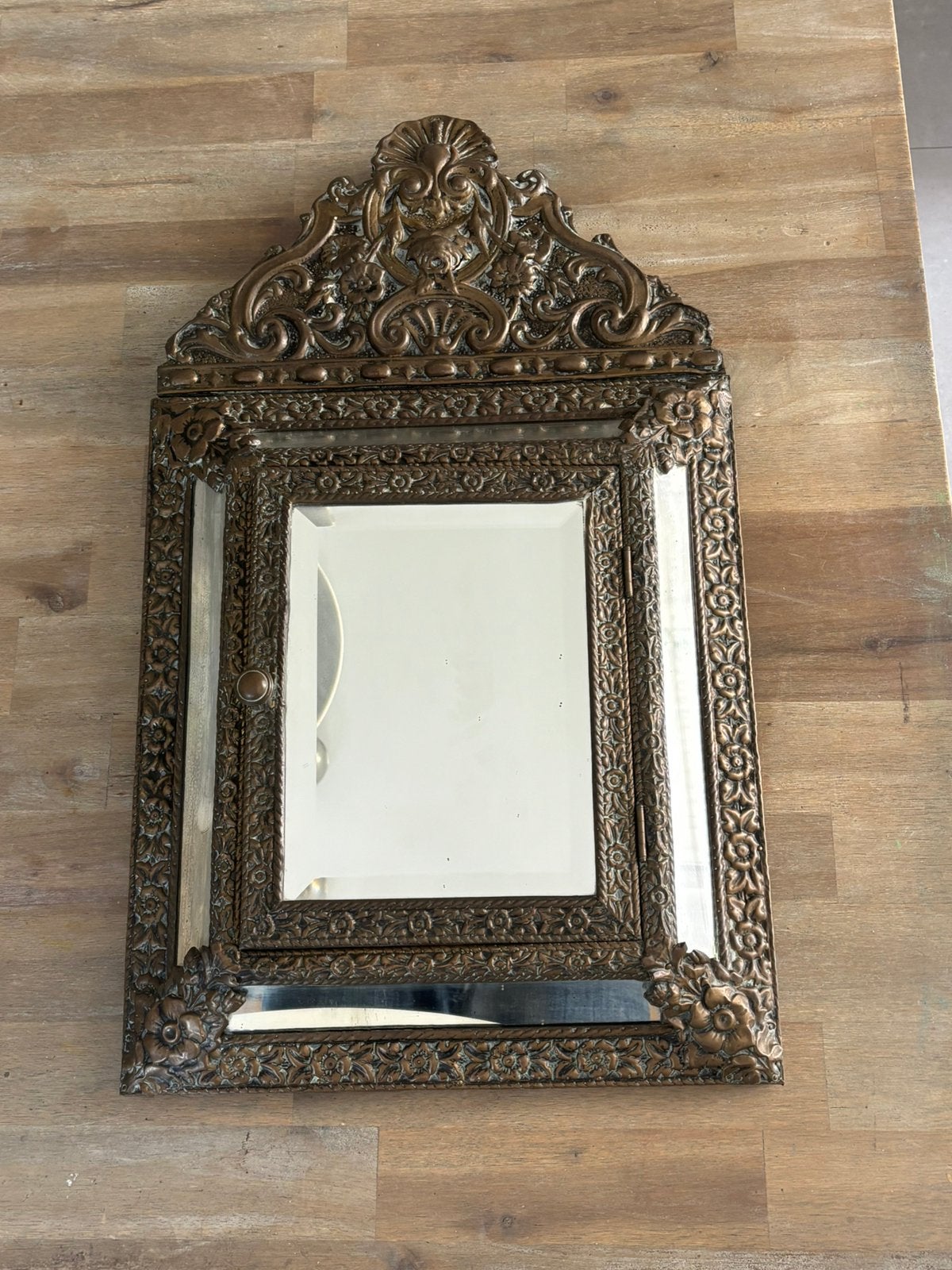 Oud hollandse kuifspiegel, Ophalen, Ovaal, Minder dan 50 cm