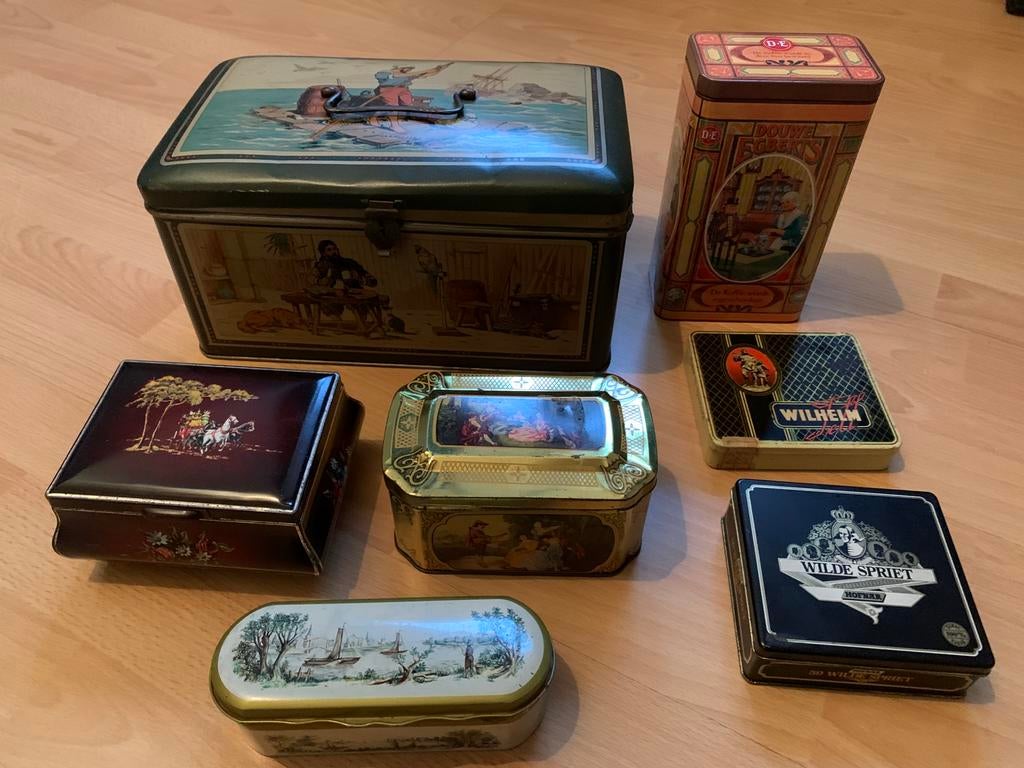 7x vintage blikken, Ophalen of Verzenden, Zo goed als nieuw, Overige