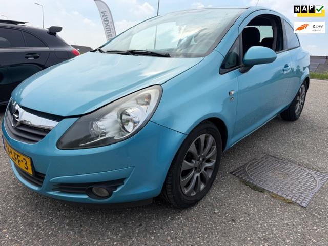 Opel Corsa 1.2-16V '111' Edition Airco Cruise-control Scherm, Auto's, Voorwielaandrijving, Euro 5, Navigatiesysteem, Blauw
