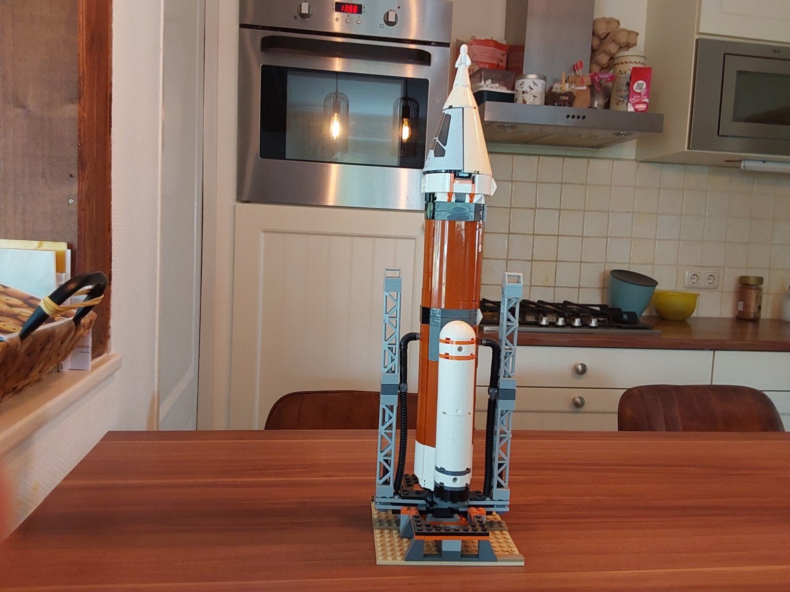 Lego Ruimteraket met lanceerplatform, Ophalen of Verzenden, Gebruikt, Overige merken