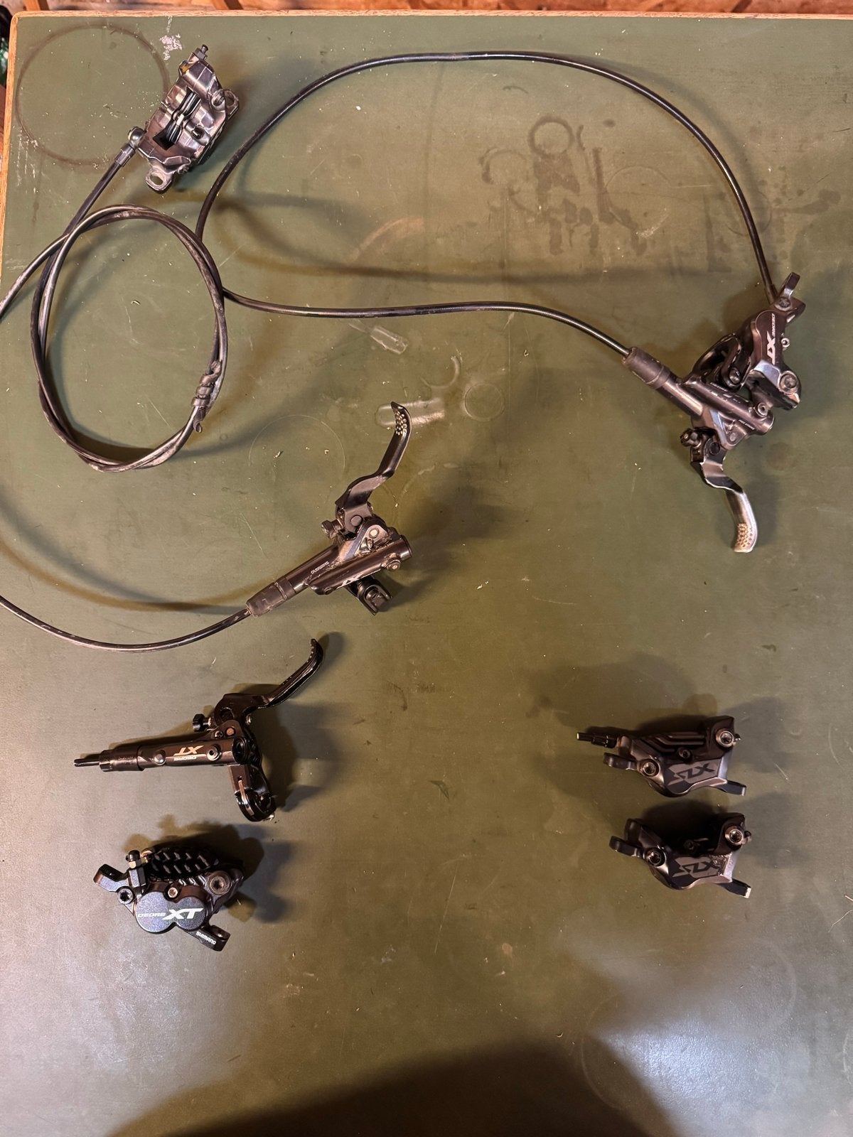 Shimano SLX en XT Remmen - Diverse Sets en Onderdelen, Ophalen of Verzenden, Gebruikt, Mountainbike, Remmen