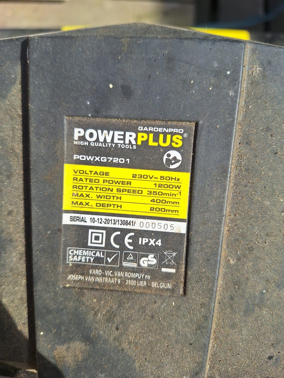 Powerplus grondfrees - defect plastic tandwiel, Ophalen of Verzenden, Gebruikt