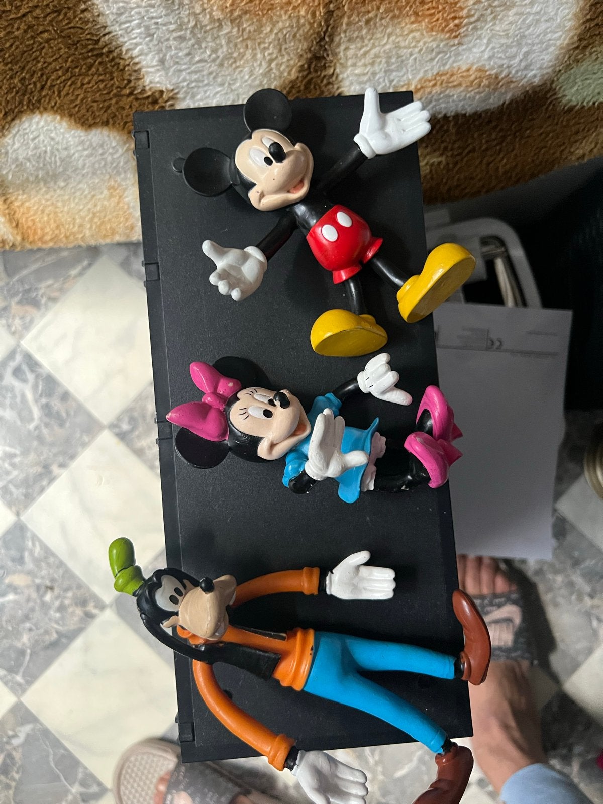 Disney Figuren: Mickey, Minnie en Goofy Beeldjes, Ophalen of Verzenden, Mickey Mouse, Gebruikt, Beeldje of Figuurtje