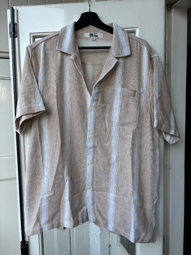Vintage blouse uniqlo, Maat 52/54 (L), Uniqlo, Beige, Ophalen of Verzenden