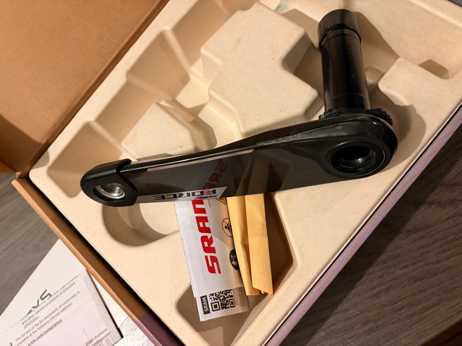 NIEUW - SRAM Force XPLR AXS linker crankarm 165mm, Ophalen of Verzenden, Nieuw, Crankstel of Pedalen, Carbon