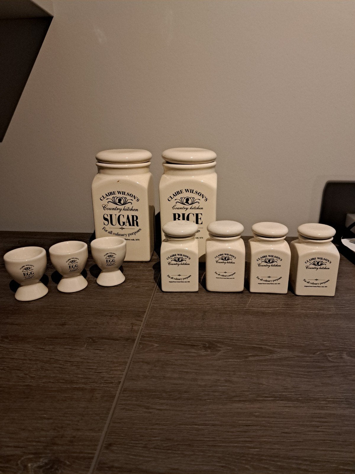 Claire Wilson's Voorraadpotten, Kruidenpotjes & Eierdopjes, Ophalen of Verzenden, Zo goed als nieuw, Voorraadpot, Steen/keramiek