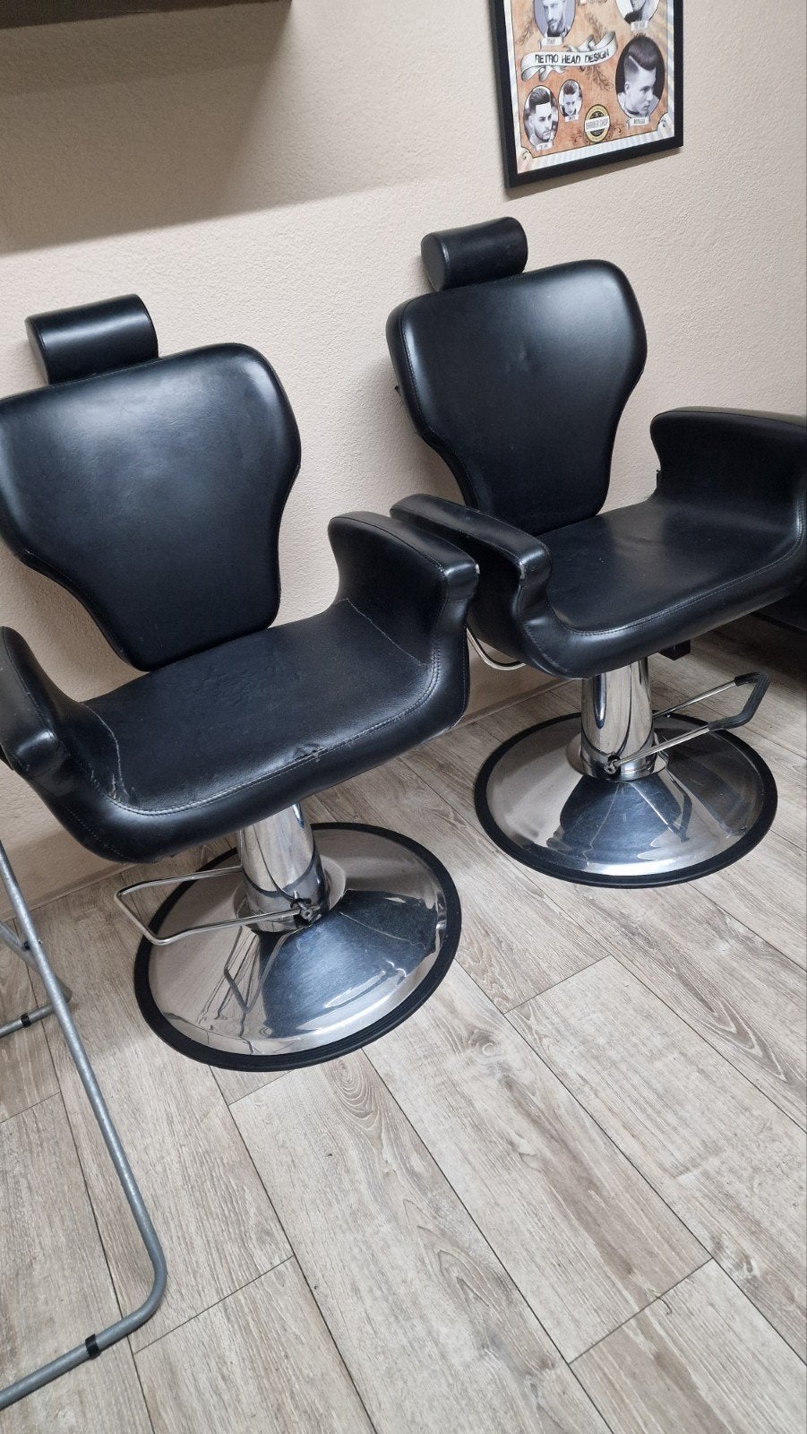 kapper stoelen, Ophalen, Gebruikt, Zwart