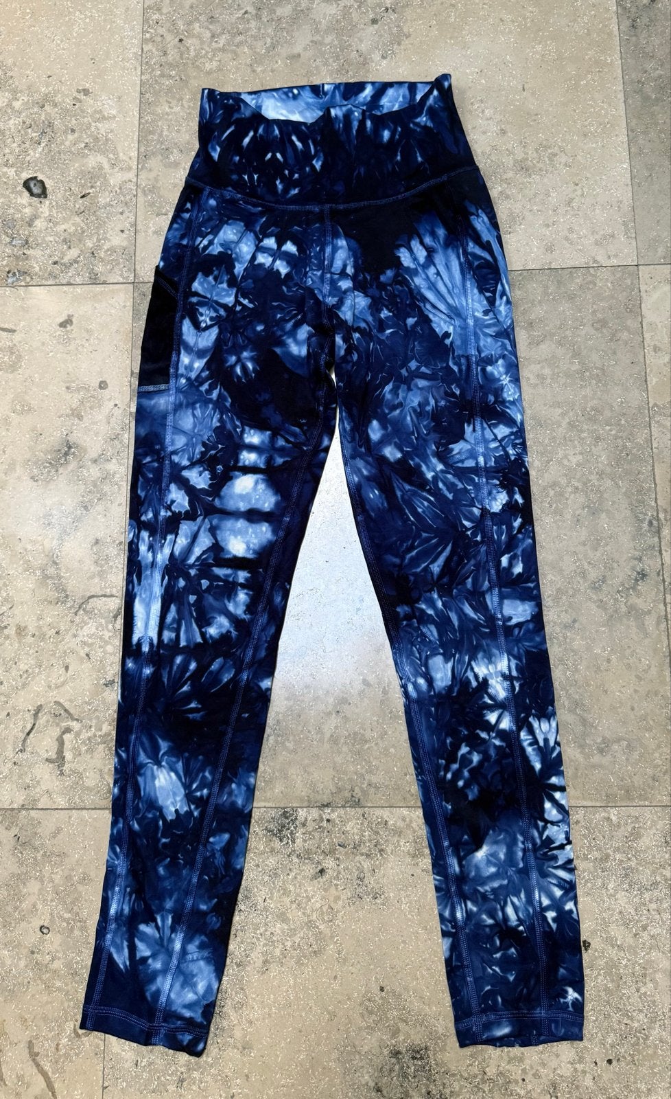 Adidas Parley Legging Blauw Tie-Dye - Maat  M, Maat 38/40 (M), Verzenden, Blauw, Fitness of Aerobics
