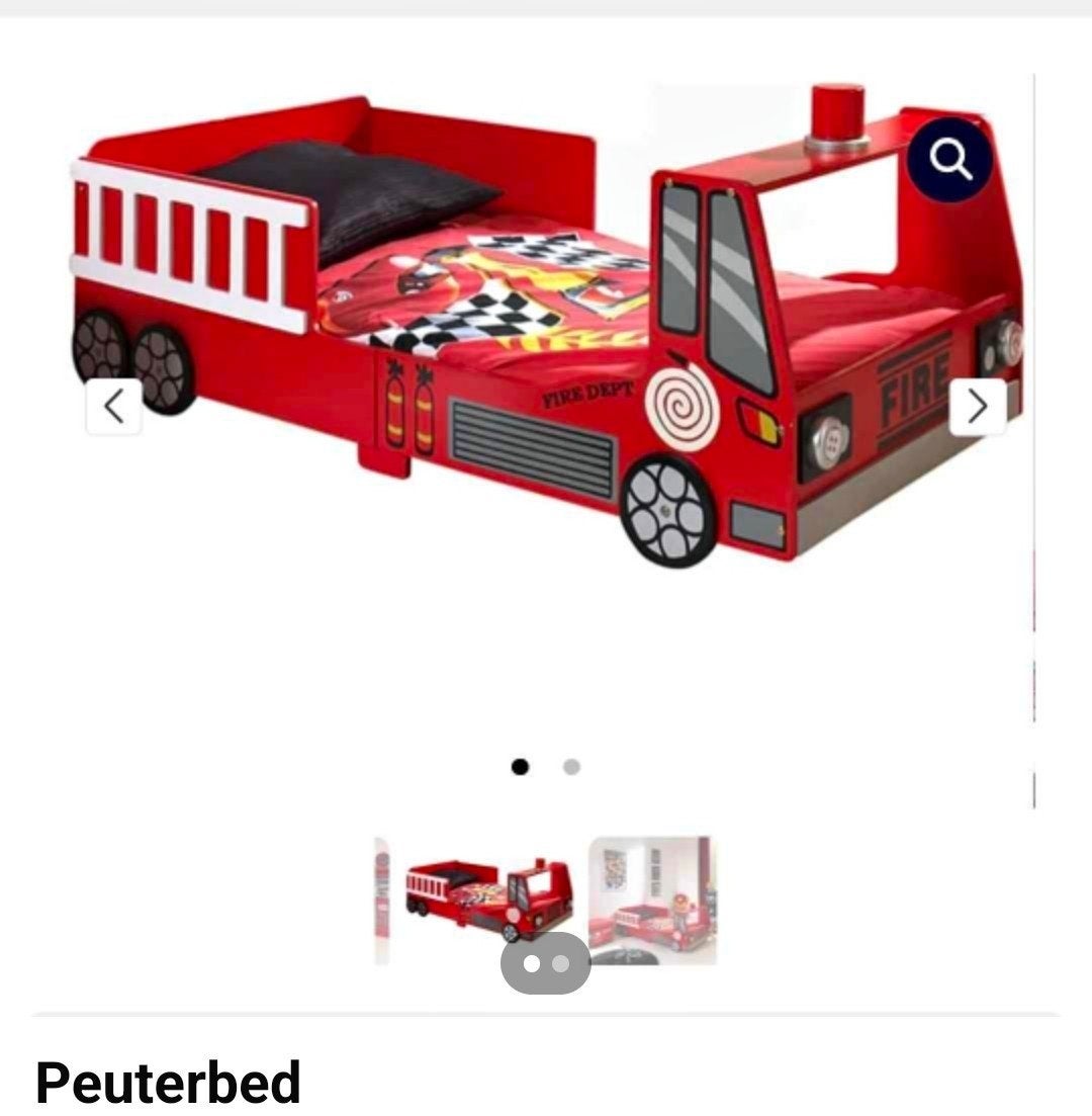 Brandweerwagen Stapelbed - Kinderbed, Ophalen, Gebruikt, 90 cm, Eenpersoons