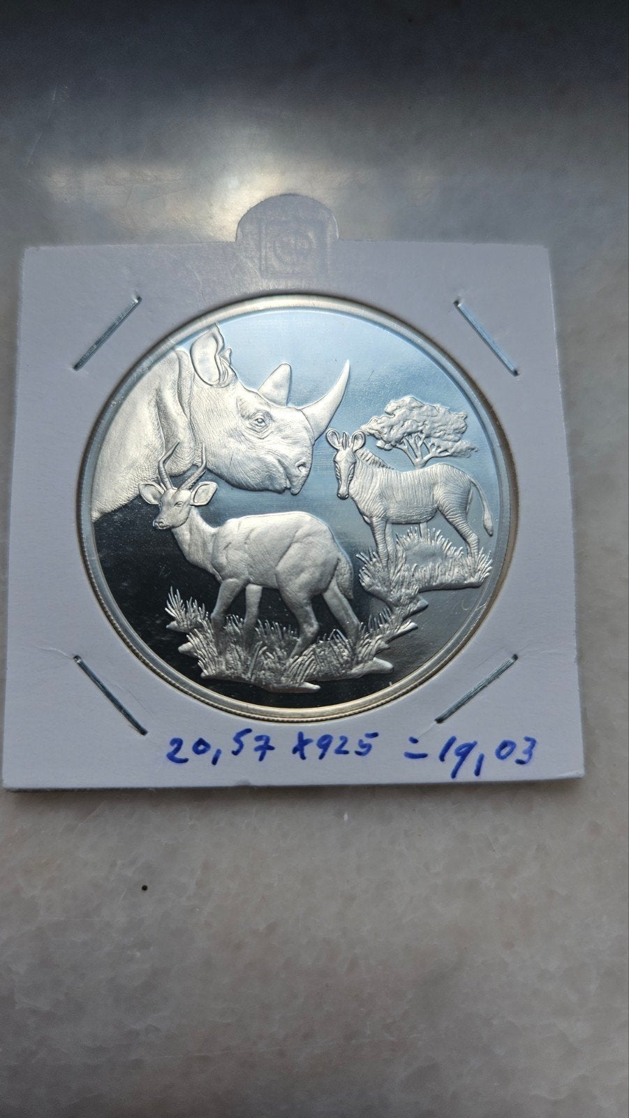 zilveren medaille botswana, Ophalen of Verzenden, Zilver