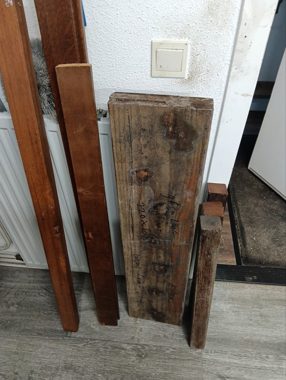 Eikenhout diverse maten €15,00, Doe-het-zelf en Verbouw, Hout en Planken, Ophalen, Gebruikt, Eiken, Plank