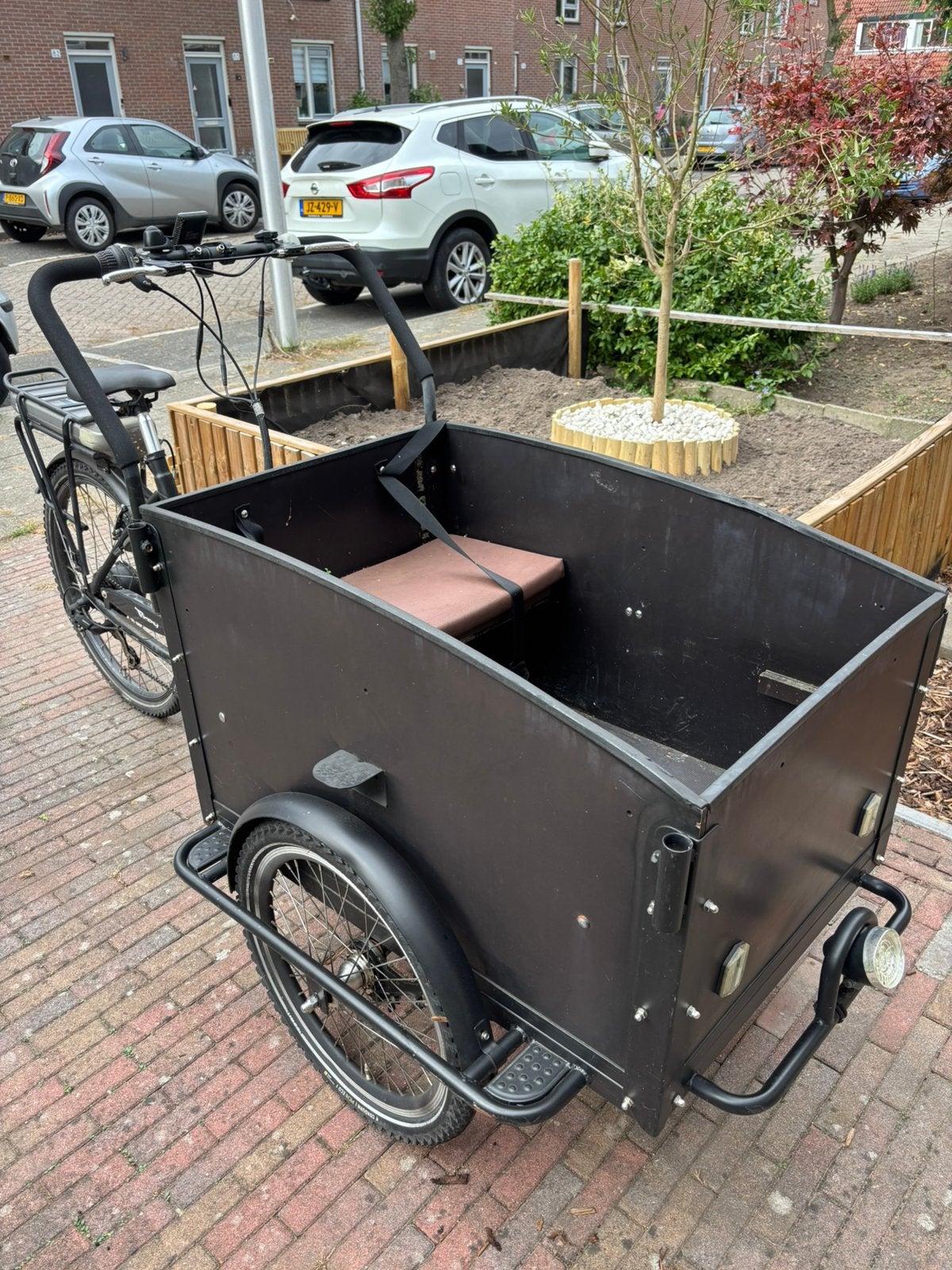 Troy Bakfiets, Gebruikt, 3 kinderen, Elektrisch, Trommelrem
