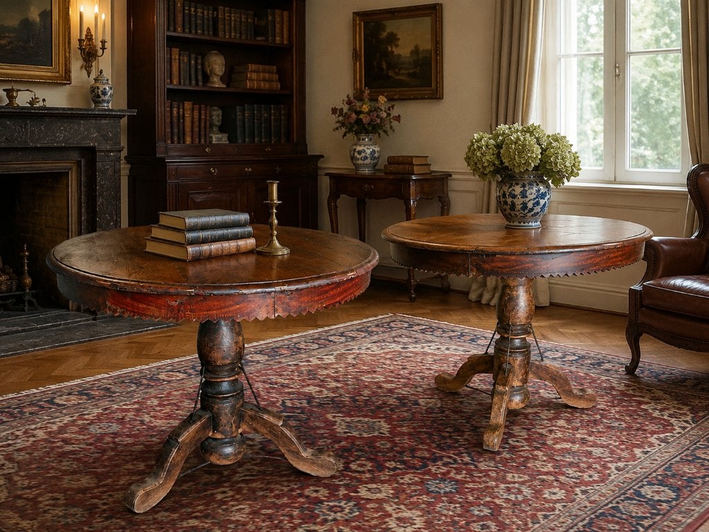 2 Antieke Engelse Wijntafels/ Tafels 1880-1920, Ophalen