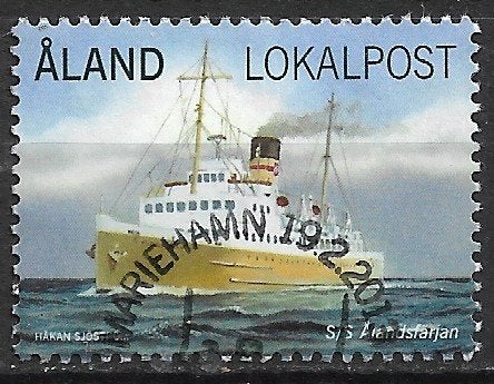ALAND Lokalpostzegel Vaarschepen (V) - Ålandsfärjän 2013, Verzenden, Finland, Gestempeld