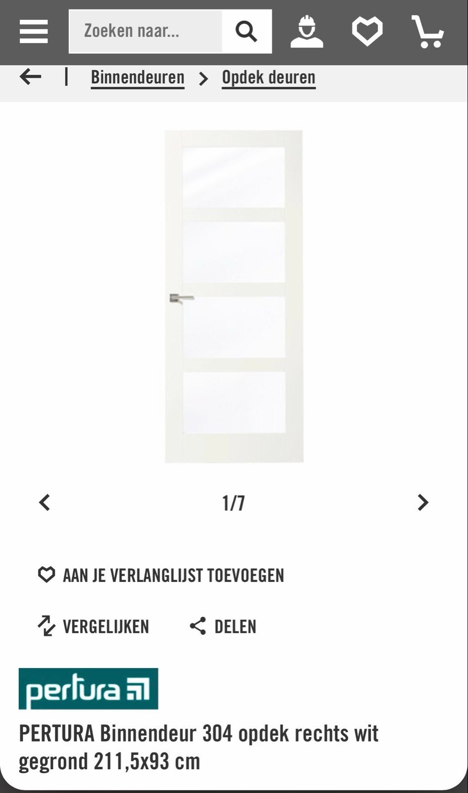 Opdek binnendeur met glas - Modern en stijlvol, 80 tot 100 cm, Binnendeur, Ophalen of Verzenden, 200 tot 215 cm