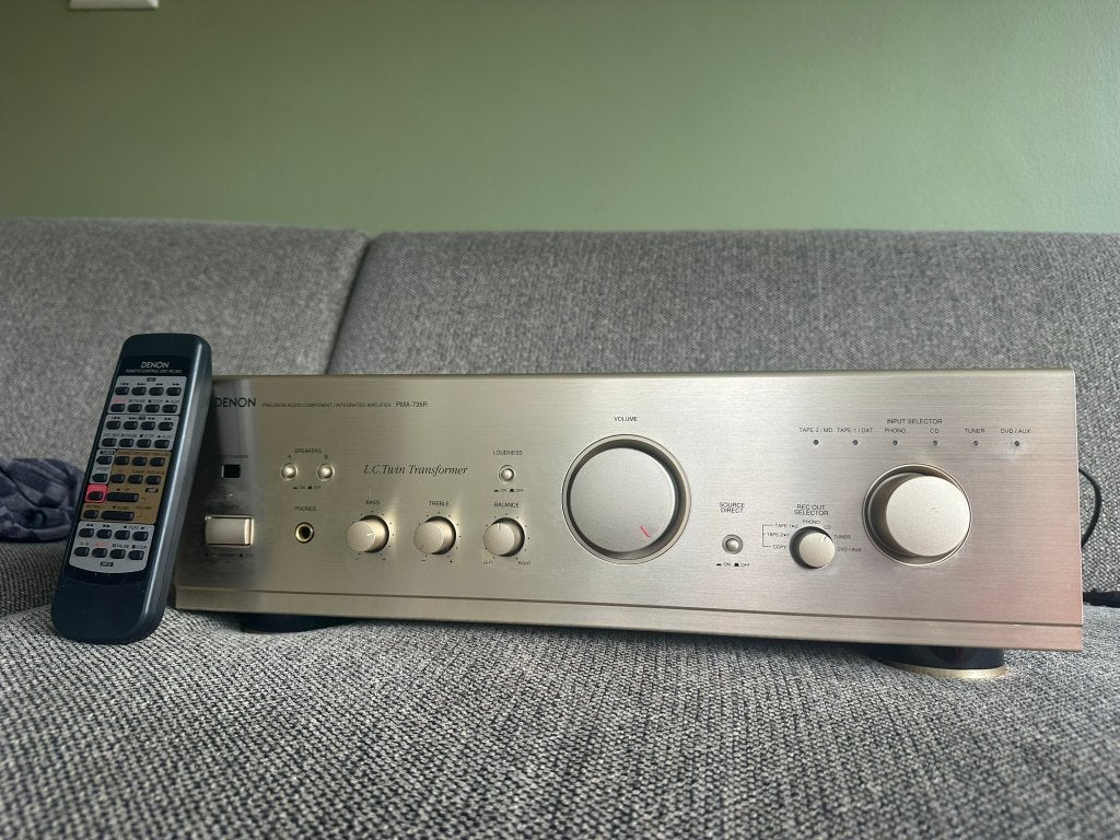 Denon PMA-735R  stereo -versterker PMA, goudkleurig, Ophalen, Gebruikt, Overige merken