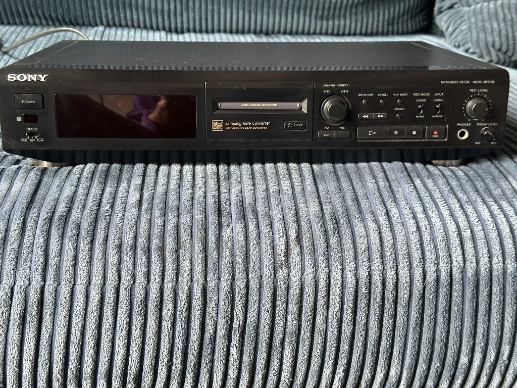 Sony MDS-JE500 MiniDisc deck -  digitaal I/O, Ophalen, Minidisc-speler