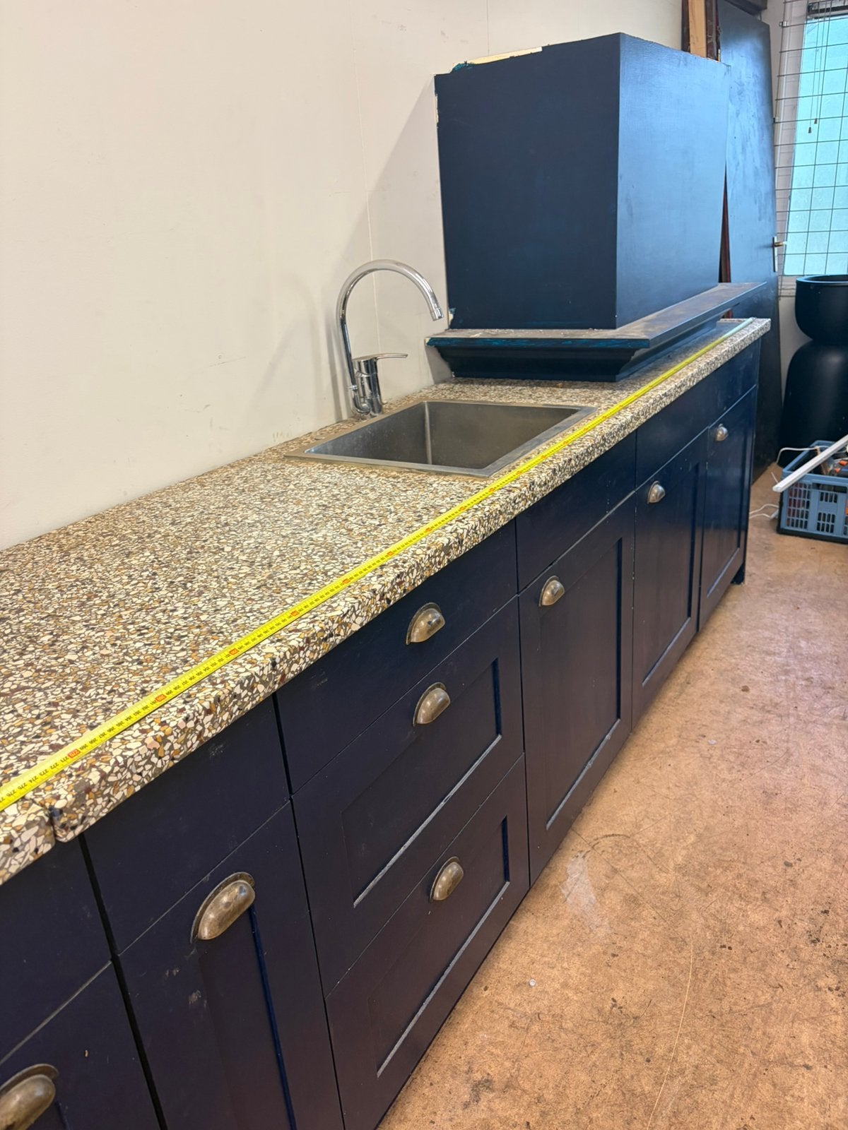 Keuken stenenblad, Ophalen, Gebruikt, Blauw, Graniet of Steen