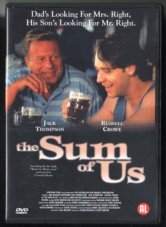 The Sum of Us. DVD. Gay romance., Alle leeftijden, Nederlands, Ophalen of Verzenden, Inclusief doosje