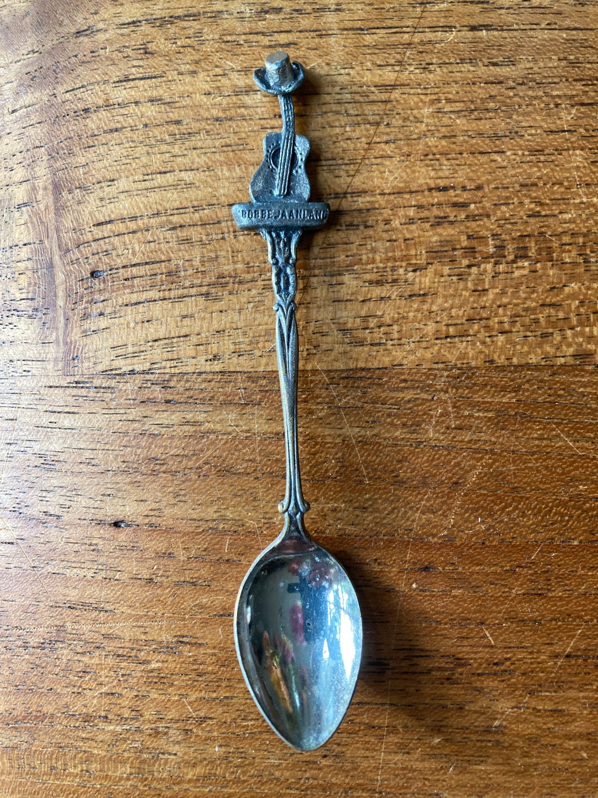 Vintage Bobbejaanland Souvenir Lepel met Gitaar en Hoed, Ophalen of Verzenden